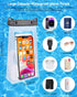 Large Waterproof Phone Pouch Universal Phone Waterproof Case for iPhone 15 14 13 12 Pro Max Galaxy S22 S21 IPX8 Water Proof Dry Bag with Wide Lanyard Large Capacity Waterproof Bag for Swimming