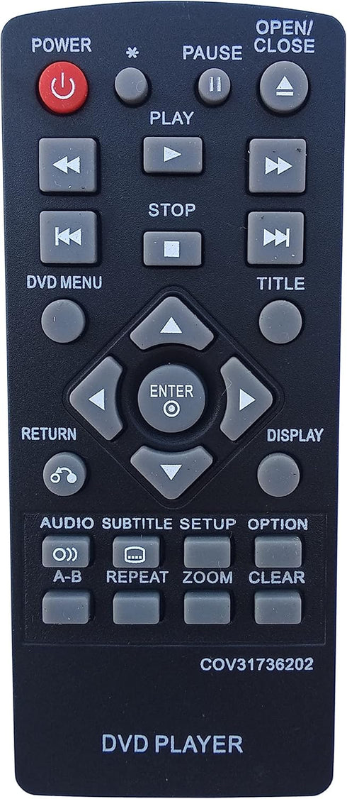 Universal Remote Compatible for LG COV31736202 DP132 DP132H DVD Player