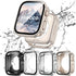 4 Pack Waterproof Case for Apple Watch 45mm Series 9/8/7, 2 in 1 Full Coverage Bumper Protective Cover with Screen