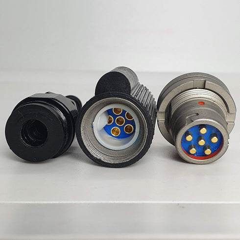 Military Audio Connector U-329/U & U-283/U 1 Set (MIL-C-55116, 6Pin Male & Female for PRC-148, 152)