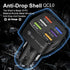Amiss Car Charger Adapter, 6 USB Multi Port Fast Charger with QC 3.0 and 5 Other Ports, Car Interior Accessories for