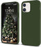 IceSword iPhone 12 Mini Case - Matte Dark Green, Thin Silicone Gel Rubber Shockproof Case, 5.4"