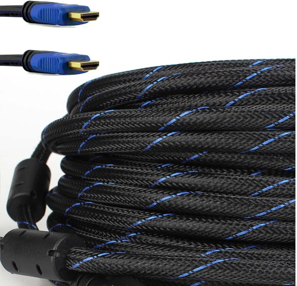 CableVantage HDMI Cable 30 FEET - V1.4 Ultra-High Speed with Ethernet, 18Gbps, 3D HD 1080p Ready, Blue