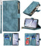 Jaorty Wallet Case for iPhone XR, Magnetic Leather Cover with 9 Card Slots, Wrist Strap, Stand Feature, Blue