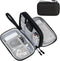 FYY Travel Cable Organizer Pouch - Black Portable Waterproof Double Layers Storage Bag for Accessories