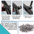 Glarks 60Pcs 1/4 Inch Black Nylon Screw Mounting R-Type Cable Clip Kit with Screws for Wire and Cable