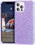MATEPROX Compatible with iPhone 12 Pro Case, Glitter Bling Sparkle Cute Girls Women Protective Cover (Purple)
