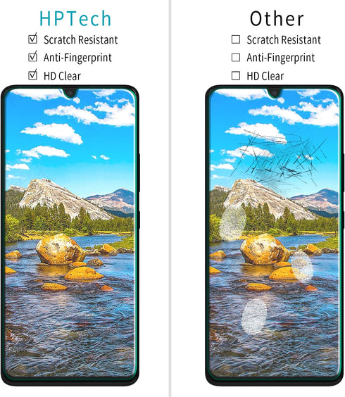 HPTech Tempered Glass Screen Protector for Samsung Galaxy A42 5G, 2 Pack, Anti Scratch and Bubble Free