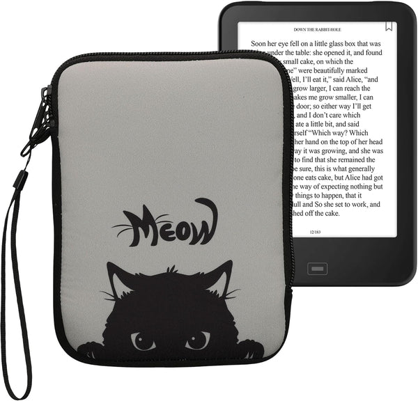 kwmobile Neoprene e-Reader Pouch Size 6" eReader - Universal eBook Sleeve Case with