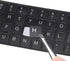 2PCS Universal English Keyboard Stickers Letters with Tweezer, Keyboard Stickers Black Background