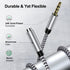 HOOTEK 6FT Headphone Extension Cable: 3.5mm Male to Female Stereo with Microphone, Nylon Braided Aux for iPhone, iPad,