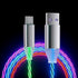 USB Cable 3A Type C 6.6ft/2m with RGB LED Light, Fast QC3.0 Charger for Galaxy S20/S10/S9 Plus/Note 20/Switch/LG V30.