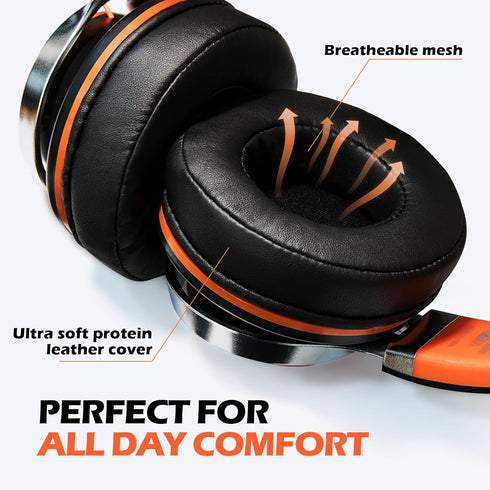 Kids Headphones, Wired with Microphone and Volume Control, Folding Stereo Corded On-Ear 3.5mm Headset for Boys Girls