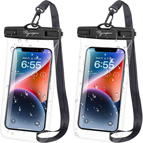 Waterproof Phone Pouch Bag - 7.5in Case for iPhone 15 Pro Max, Galaxy S23, Pixel 7a - Beach Travel Essential with