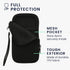 kwmobile Neoprene Phone Pouch XL - Universal Mobile Bag with Zipper, Wrist Strap - 6.7/6.8" - Black