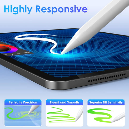 Stylus Pen for iPad 9th & 10th Generation - 10Mins Faster Charge Compatible for iPad 6-10 Gen, iPad Air 3-5