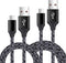 Micro USB Cable 2-Pack: 1.6FT & 3FT Fast Charging Cords for Samsung Galaxy J7, S6, S7 Edge, Note 3/4/5, LG Stylo 2/3