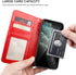 Bocasal Wallet Case for iPhone 11, PU Leather Magnetic Detachable Kickstand with Card Holder (Red)