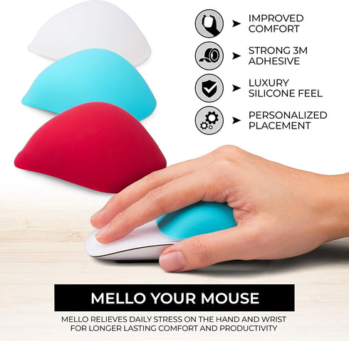 ELEMENTING 1 2 Mello Silicone Cushion Compatible with Apple Magic Mouse & (Marshmello White)