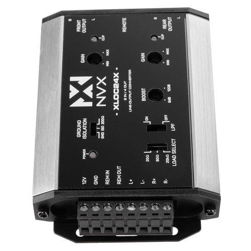 NVX XLOC24X High Voltage Active Line Output Converter - 2 Inputs / 4 Outputs with Remote Level Control