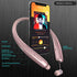 Headset AMORNO Foldable Bluetooth Headphones, Wireless Neckband Sports with Retractable Earbuds, Sweatproof Noise