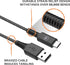 EcoSurvivor 8ft USB-A to USB-C Fast Charging Cable, Black Nylon Braided, for iPhone 15, iPad, MacBook, Samsung Galaxy,