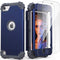 IDweel for iPod Touch 7th Generation Case with 2 Screen Protectors, Hybrid Shockproof Slim Heavy Duty Cover, Blue