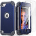 IDweel for iPod Touch 7th Generation Case with 2 Screen Protectors, Hybrid Shockproof Slim Heavy Duty Cover, Blue