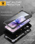 Lanhiem 17 for iPhone Metal Case with Kickstand, Compatible with MagSafe, Built in Tempered Glass Screen Protector
