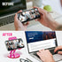 Tomorotec Adjustable Angle Acrylic Cell Phone Stand for Desk, Foldable Acrylic Phone Holder Cute for Office, Portable