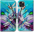 Case for iPhone 12 Pro Max, Cute Dragonfly Leather Flip Wallet Cover with Card Slot Holder Kickstand