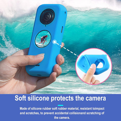 Protection Accessories for Insta360 One X2 - Rubber Sleeve with Silicone Lens Cover Kit