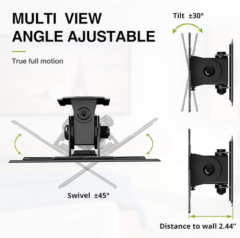 USX MOUNT TV Wall Mount Bracket - Adjustable Tilt Swivel for 10" to 26" LED LCD OLED TVs and Monitors, VESA Up to