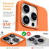 IceSword 15 Shockproof,6.1 inch 15Pro- Compatible with iPhone Pro Case Orange, Liquid Silicone Phone Case Cover Slim