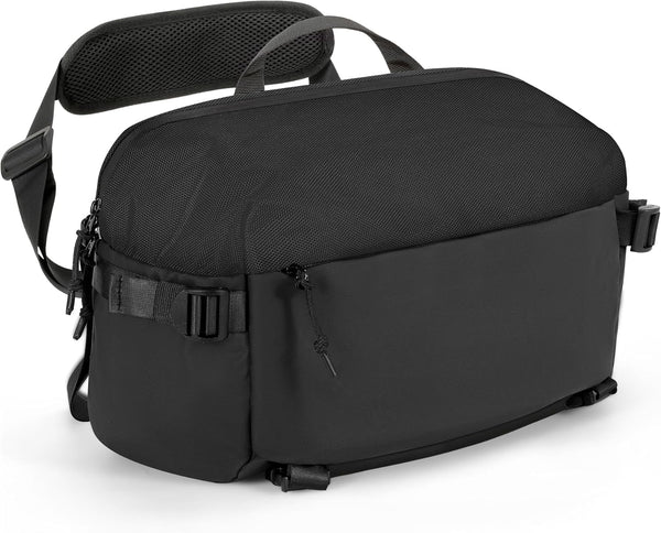 Waterproof Crossbody Camera Sling Bag with Tripod Holder, Compatible with Canon/Nikon/Sony/Fuji DSLR/SLR/Mirrorless