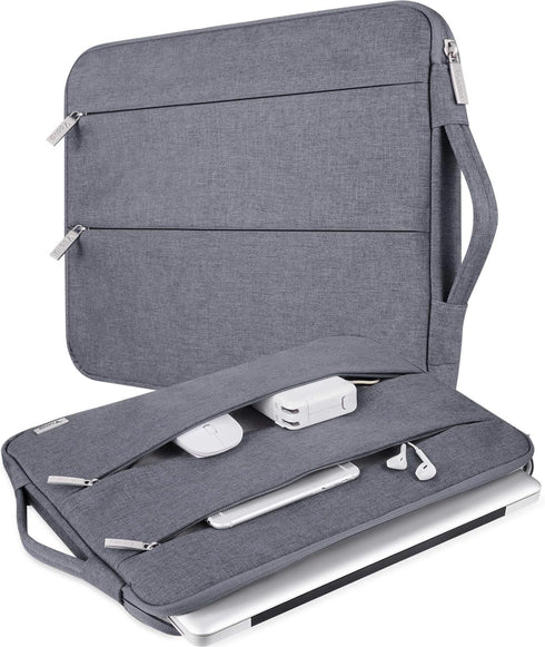 V Voova Laptop Sleeve Carrying Case 13-13.6 Inch for MacBook Air/Pro, Surface Laptop, Slim Cover Bag (Grey)