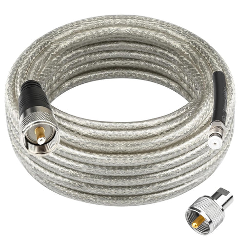 Ullnosoo CB Coax Cable 18ft, CB Radio Antenna Cable RG8X Coaxial Cable