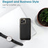LOHASIC Leather Case for iPhone 13 Pro Max – Slim Soft Luxury Chrome Edge Cover, Business Designer Case for Men Women -
