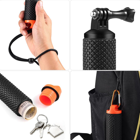 Floating Hand Grip Waterproof Pole Mount for GoPro Hero 9/8/7/6/5/4/3/2/1, Handle Mount for DJI Osmo Action Cameras
