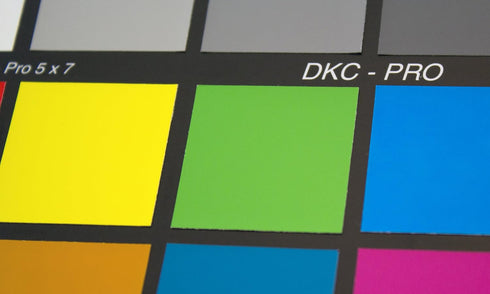 DKC-Pro 5" x 7" Set of 2 White Balance and Color Calibration Charts with Frame Stand and User Guide