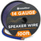 InstallGear 14 Gauge Speaker Wire Cable 100 ft, 14 AWG True Spec Soft Touch Cables for Car Audio, Stereos & Home Theater