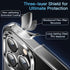 CASEKOO for iPhone 13 Pro Case, Crystal Clear Protective Shockproof, Military-Drop Protection for 6.1 inch
