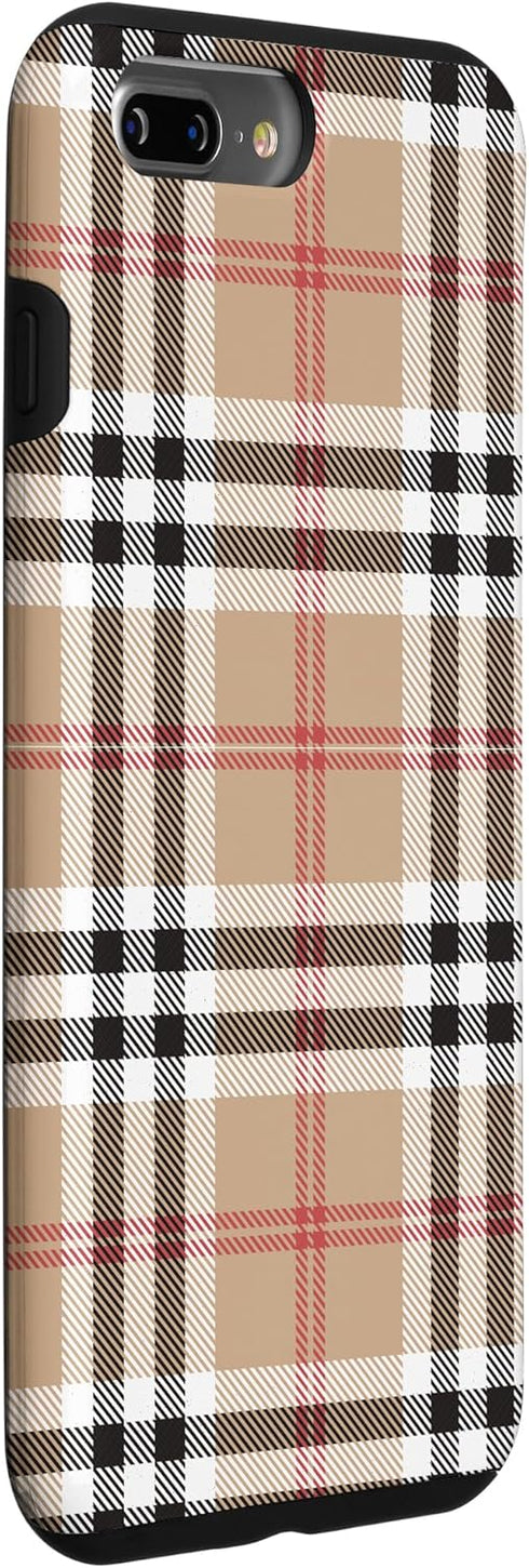 iPhone 7 Plus/8 Plus Checkered Plaid Flannel Gingham Pattern Case