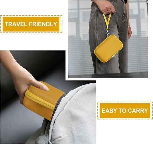 Hard Protective Case for Kodak PIXPRO WPZ2 Waterproof Digital Camera, Travel Case with Zipper Mesh Pocket (Yellow)