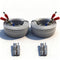 2PCS 100ft/30m Integrated BNC Video Power Cable Extension. Ideal for Security Cameras,