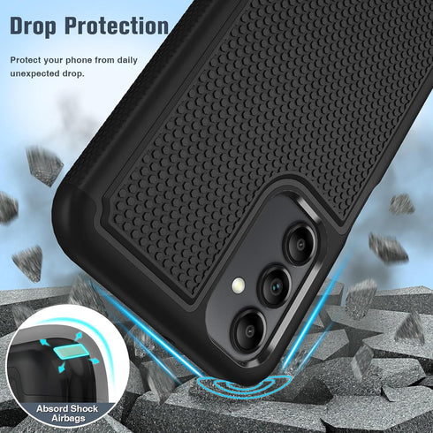 FNTCASE Dual Layer Heavy Duty Case for Samsung Galaxy A15-5G, Shockproof Rugged with Non-Slip Textured Back (2024, 6.5