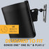 ONE, ONE Gen 2, ONE SL, Play:1 Wall Mount Bracket, Black, Compatible with Sonos ONE Series