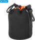 PATIKIL Camera Lens Bag, 3.5" IDx5.5 H Drawstring Pouch with Thick Neoprene, Lens Case for DSLR, Water Coffee Cups,