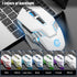 White Bluetooth Mouse, Rechargeable USB Wireless Dual Mode with RGB Light, Ergonomic for Laptop, MacBook