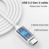 USB A to USB C Car Carplay Woven Cable, 5 FT USB 3.2 Adapter Cord for iPhone 15, 15 Plus, 15 Pro/Pro Max, iPad Pro,